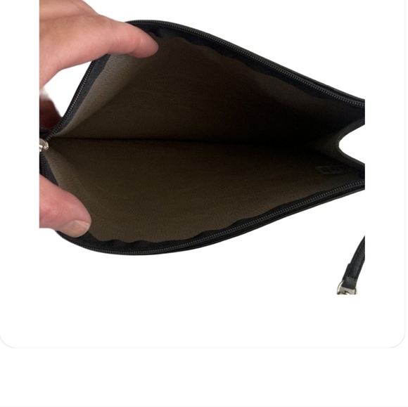 Calvin Klein Black Wristlet - 9.5" L, 6.5" H, 1" D - Picture 2 of 9